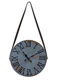 Store Indya, Blue Wall Clock Wooden Handcraft Decorative