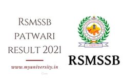Rsmssb patwari result 2021